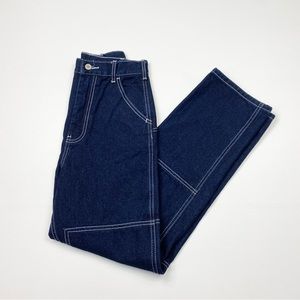 Women’s John Galt Double Knee Straight Leg Denim Blue Jeans/Pants Size Small